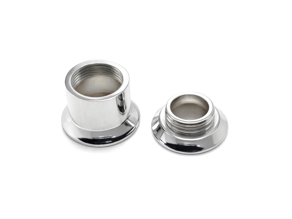 Silver Double Plug Screw Ear Gauges Stretching Kit - (1 piece)