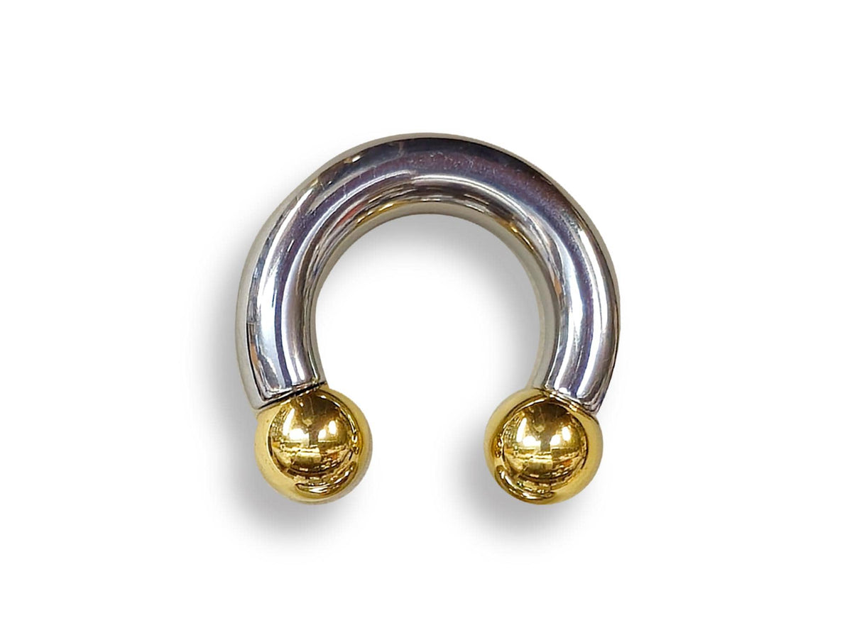 Surgical Steel Prince Albert Ring: Horseshoe Barbell Piercing, Custom Balls