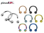 Surgical Steel Horseshoe Septum Ring: Circular Barbell Piercing (18G-14G)