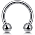Surgical Steel Horseshoe Septum Ring: Circular Barbell Piercing (18G-14G)