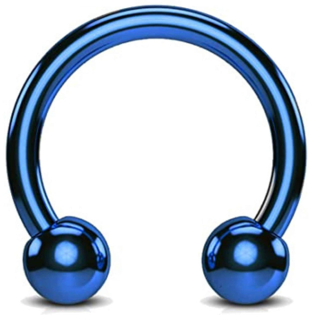 Surgical Steel Horseshoe Septum Ring: Circular Barbell Piercing (18G-14G)