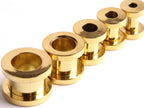 Gold Plated Titanium Ear Tunnel Plug: Threaded Gauges (00g to 12g)