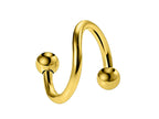 Spiral Barbell: 16g/14g Surgical Steel Eyebrow/Conch Piercing