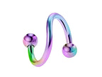 Spiral Barbell: 16g/14g Surgical Steel Eyebrow/Conch Piercing