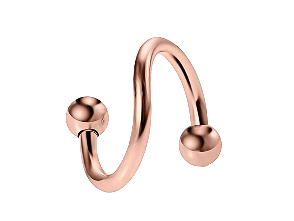 Spiral Barbell: 16g/14g Surgical Steel Eyebrow/Conch Piercing