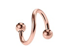 Spiral Barbell: 16g/14g Surgical Steel Eyebrow/Conch Piercing