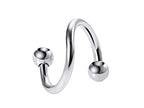 Spiral Barbell: 16g/14g Surgical Steel Eyebrow/Conch Piercing