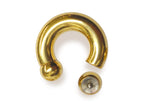 Gold Prince Albert Ring: Surgical Steel Horseshoe Barbell (16ga-00ga