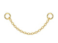 14K Gold Bridge Piercing Chain: Handmade Nose Jewelry