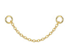 14K Gold Bridge Piercing Chain: Handmade Nose Jewelry
