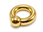 Silver Septum Nose Jewelry 14K 4 Micron Gold - Captive Bead Ring Screw Ball Prince Albert