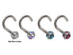 Surgical Steel Nose Ring: Customizable Cone, Spike, Gem, Crystal Studs