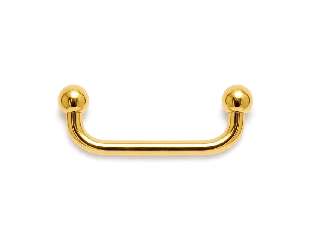 14K Gold Staple barbell Surface Dermal Implant with Internally Threaded Top Ball