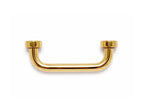 14K Gold Staple barbell Surface Dermal Implant with Internally Threaded Flat Cylinder Top