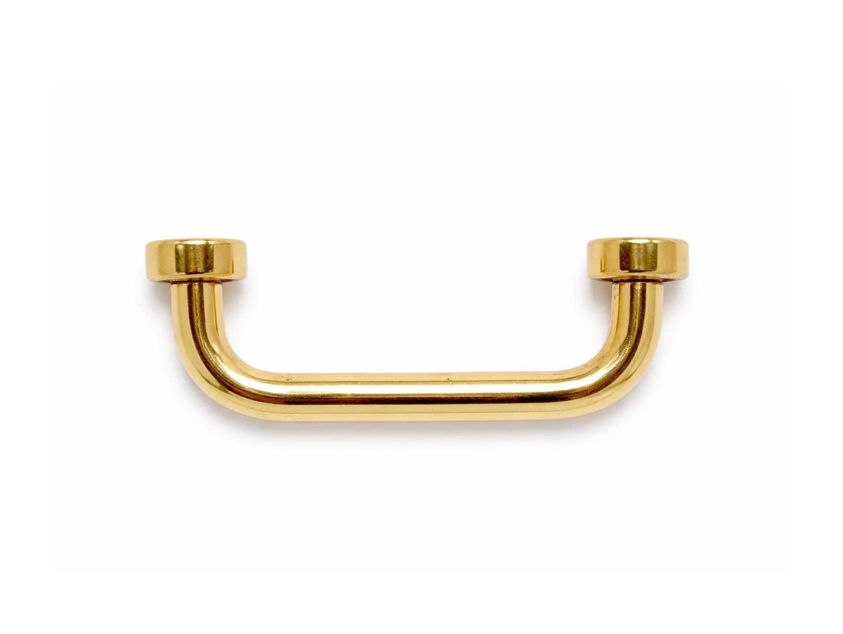 14K Gold Staple barbell Surface Dermal Implant with Internally Threaded Flat Cylinder Top