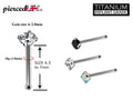 Titanium Nose Bone Stud: 18g CZ Crystal Nose Pin