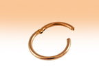 14K Rose Gold Clicker Hoops Septum Nose Ring, Lip Jewellery Body Piercing 18g, 16g