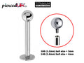 Titanium Internally Threaded Labret Stud: 16g 14g Lip Piercing