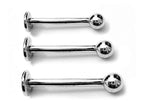 14K White Gold Labret Stud: Internally Threaded Body Piercing (16G 14G)