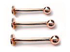 14K Rose Gold Labret Stud: Internally Threaded Body Piercing (16G/14G)