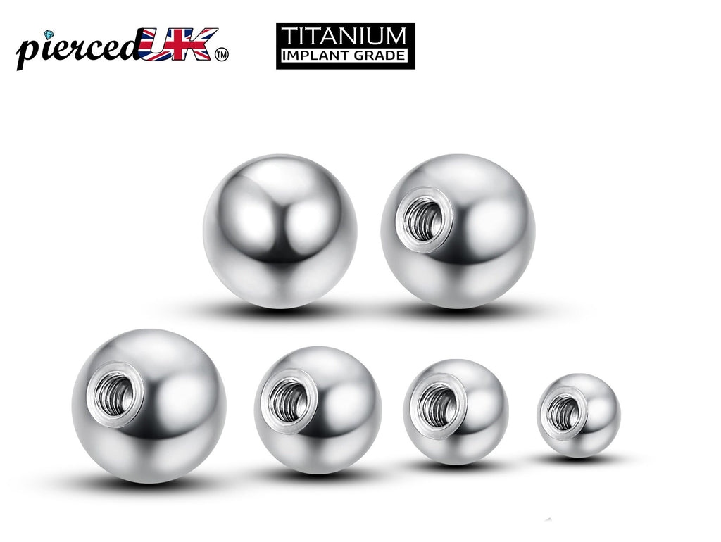 Titanium Implant Grade Replacement Ball: 20G-14G Piercing Parts