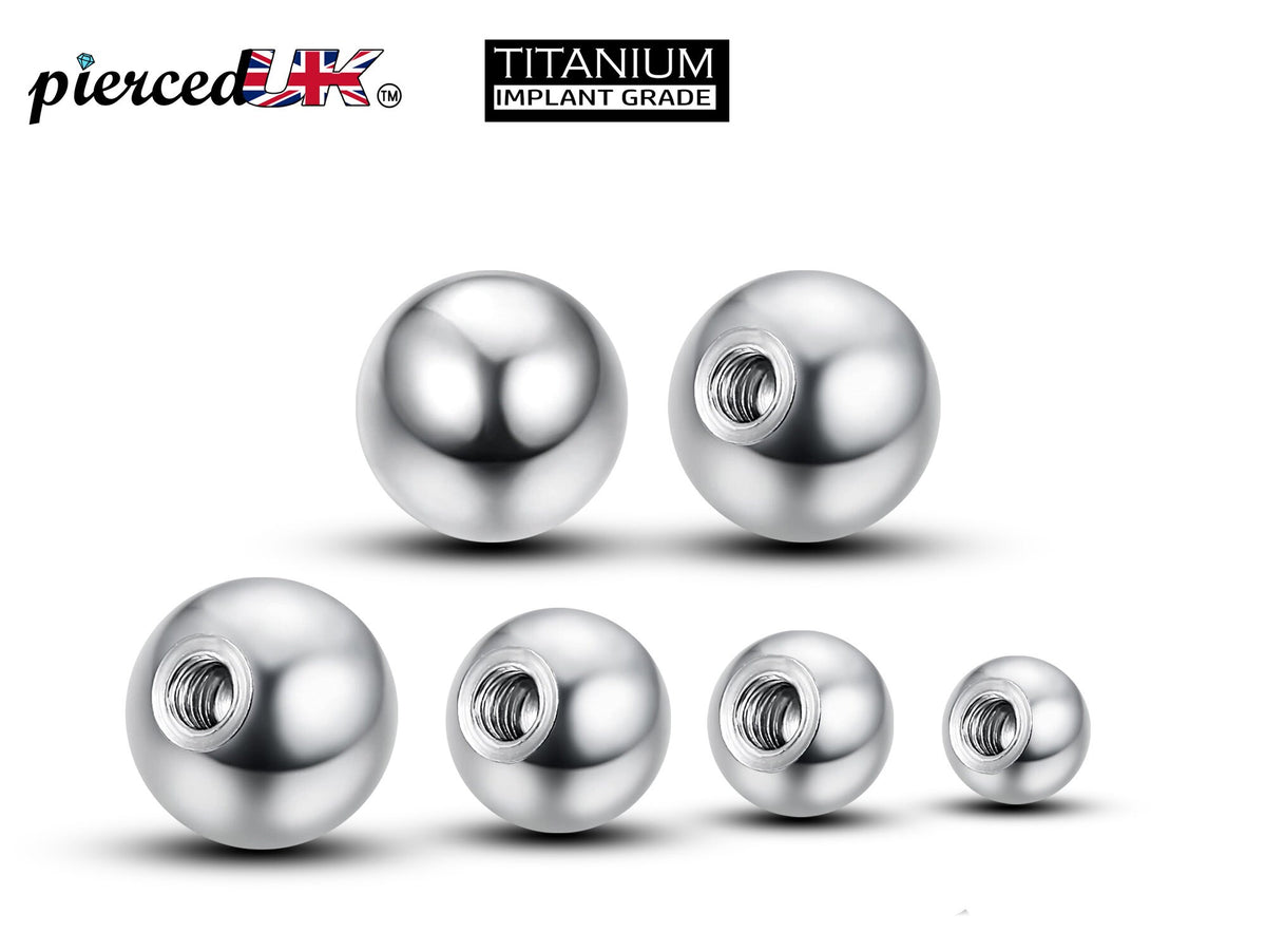 Titanium Implant Grade Replacement Ball: 20G-14G Piercing Parts