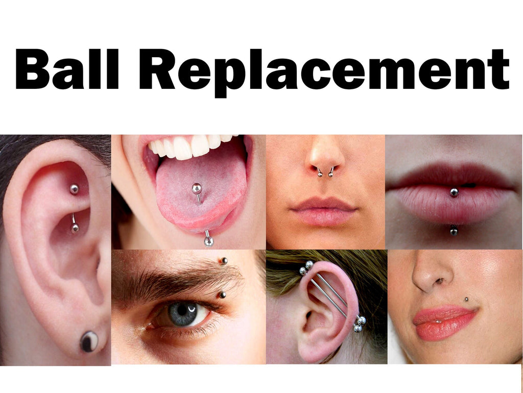 Titanium Implant Grade Replacement Ball: 20G-14G Piercing Parts
