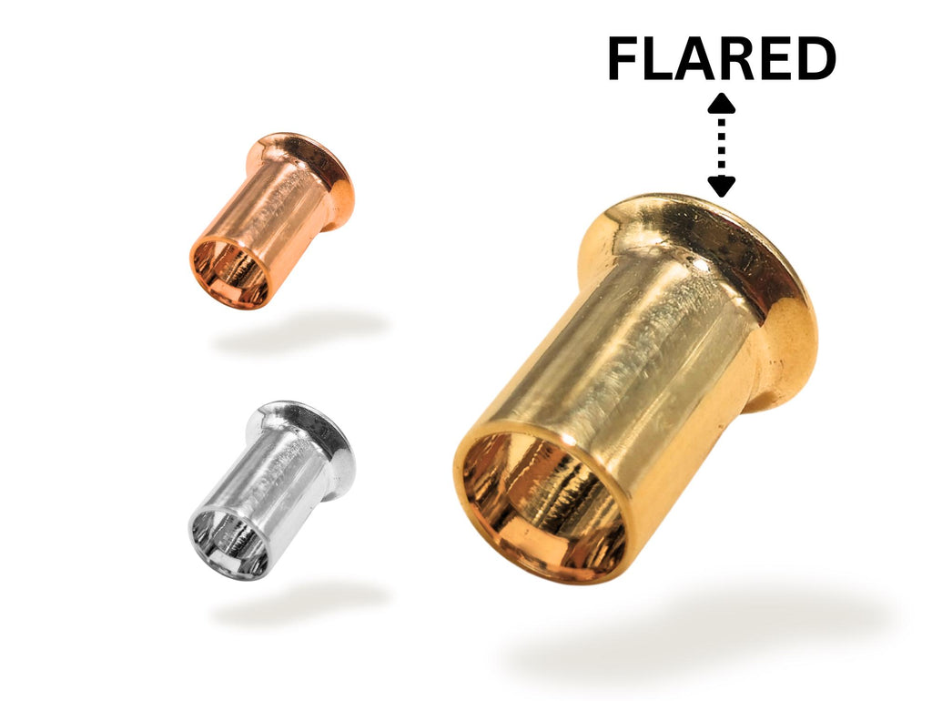 14K Solid Gold Ear Tunnel Plug: Handmade Body Jewelry - 1 piece - Big gauge ear plugs in Gold