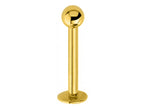 Titanium Flatback Labret Stud: Lip & Ear Piercing Jewelry (18g, 16g, 14g)