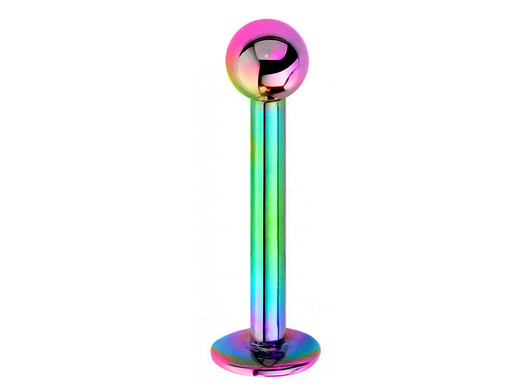 Titanium Flatback Labret Stud: Lip & Ear Piercing Jewelry (18g, 16g, 14g)