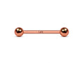14K Rose Gold Tongue Barbell: 16G 14G Body Piercing Jewelry (6mm-24mm)