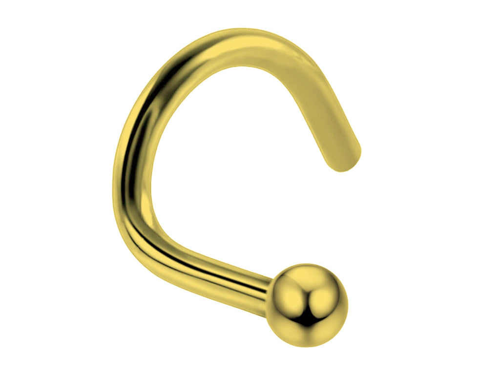 18G Titanium Ball Nose Stud: 2mm Fixed Ball Nostril Jewelry