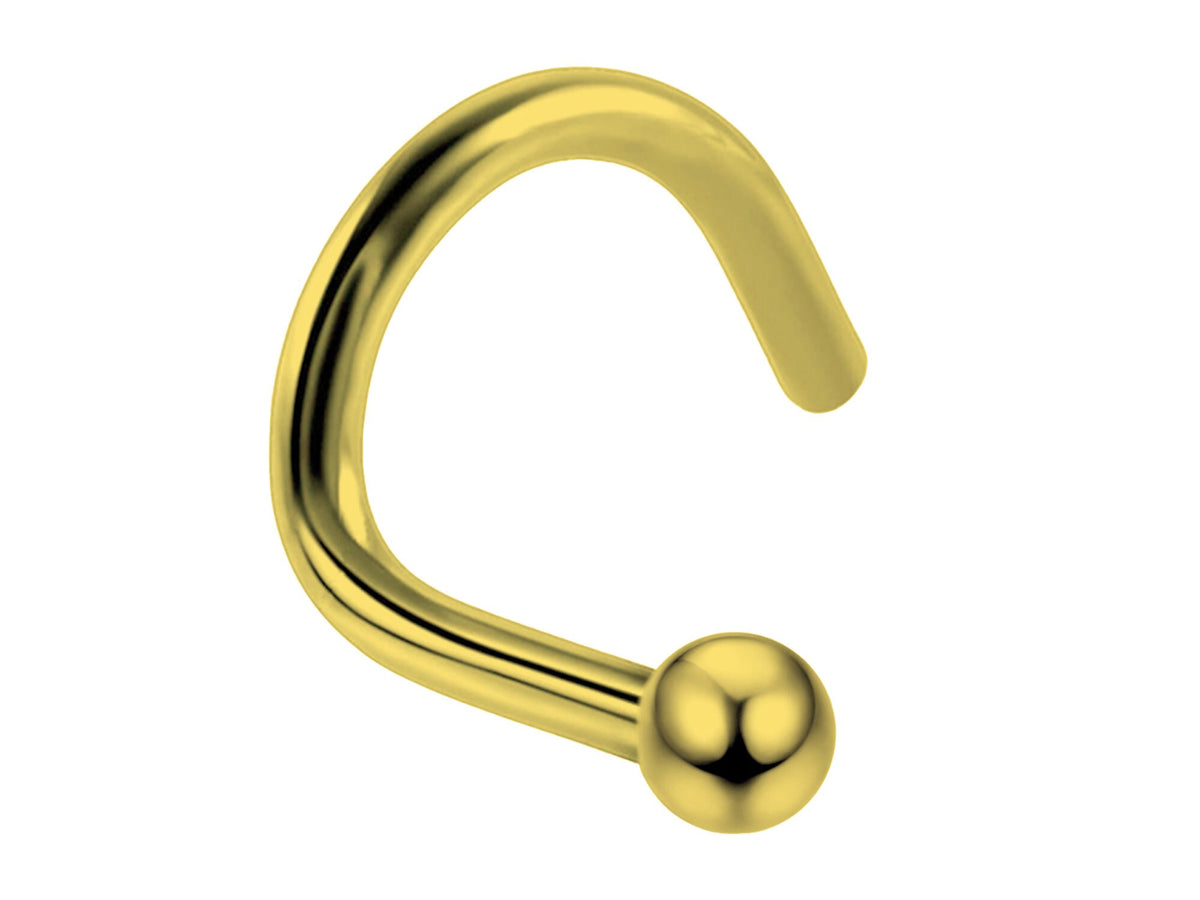 18G Titanium Ball Nose Stud: 2mm Fixed Ball Nostril Jewelry
