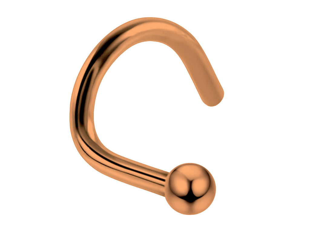 18G Titanium Ball Nose Stud: 2mm Fixed Ball Nostril Jewelry