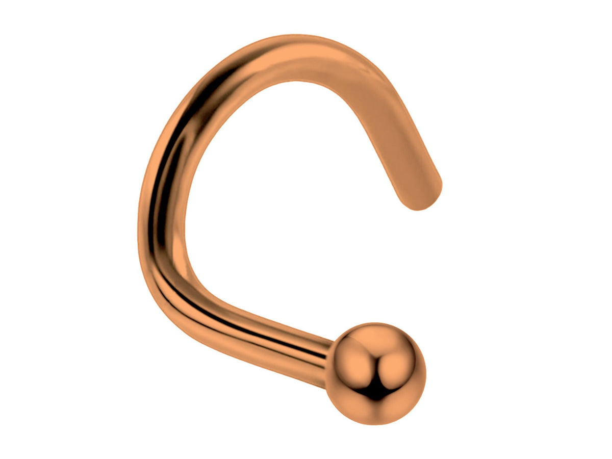 18G Titanium Ball Nose Stud: 2mm Fixed Ball Nostril Jewelry