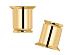 14K Solid Gold Ear Stretching Plug: Single Flare Gauge (2G to 10G) - 1 piece - Big guage ear Plugs