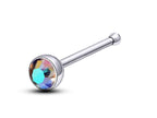 CZ Crystal Nose Bone Stud: Surgical Steel Nose Pin, 20G/18G