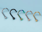 Titanium Nose Stud Screw: 20g 18g 16g Nostril Piercing Jewelry