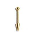 14K Gold Spike Barbell Earring: 18G 16G Helix Cartilage Piercing