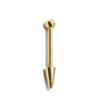 14K Gold Spike Barbell Earring: 18G 16G Helix Cartilage Piercing