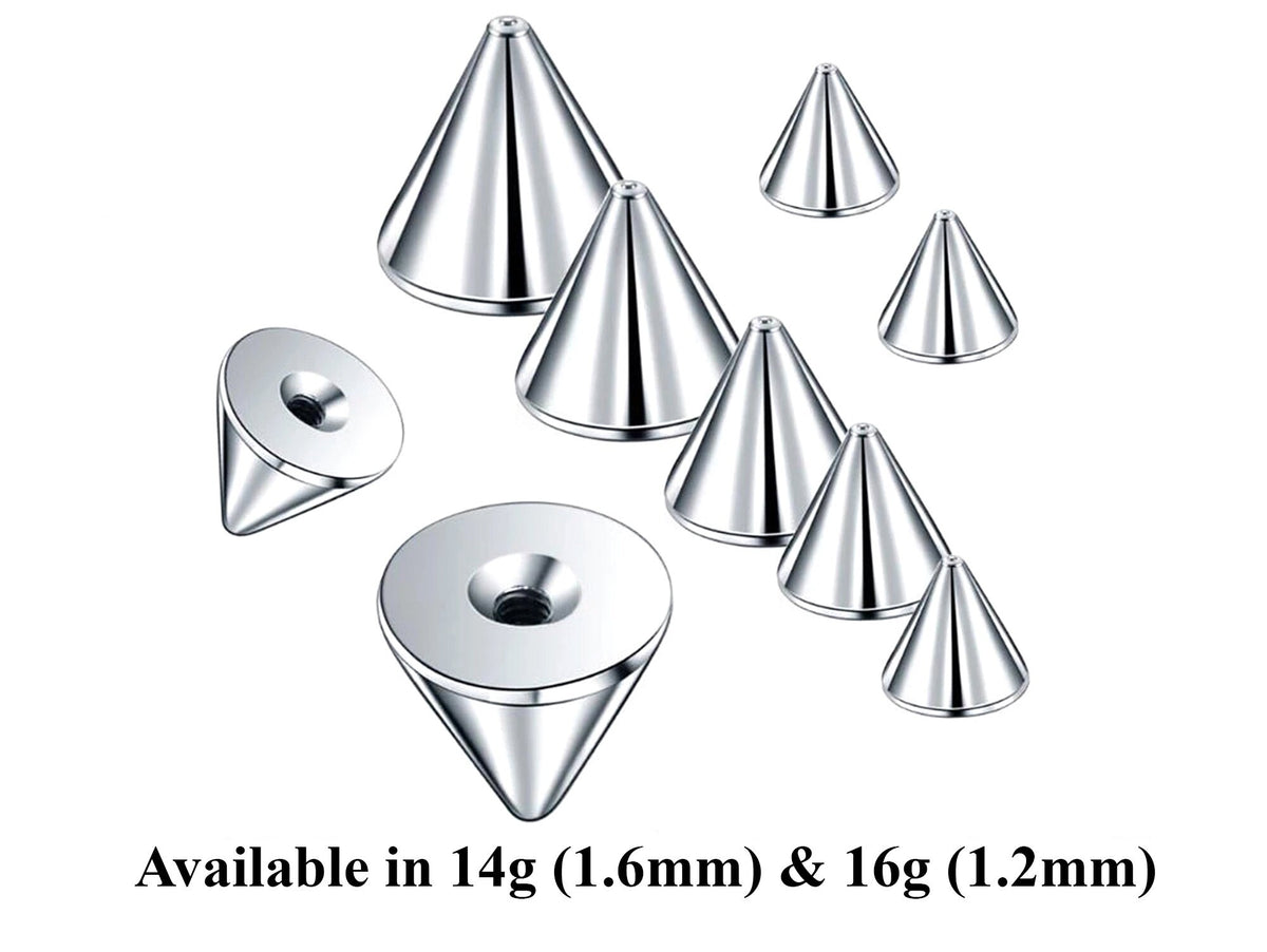 Surgical Steel Body Jewelry Replacement Balls & Spikes (2pcs) - 16g/14g