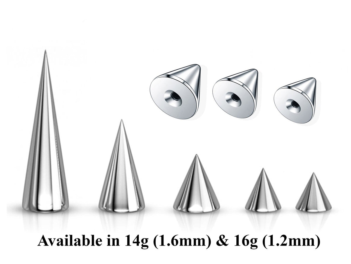 Surgical Steel Body Jewelry Replacement Balls & Spikes (2pcs) - 16g/14g