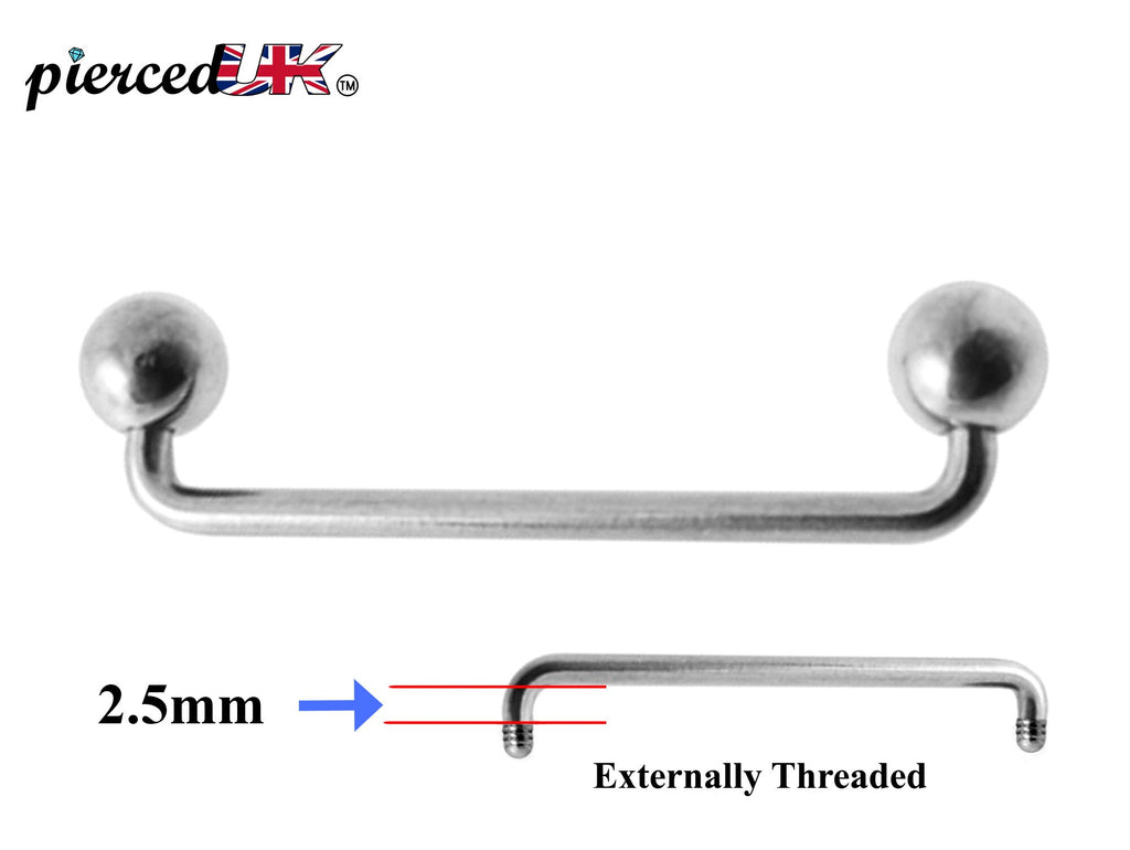 Surgical Steel Staple Barbell: Surface Piercing Jewelry