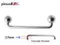 Surgical Steel Staple Barbell: Surface Piercing Jewelry