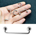 Surgical Steel Staple Barbell: Surface Piercing Jewelry