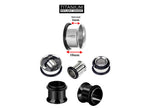 Titanium Steel Single Flare Plugs: Ear Piercing Tunnels with O-Ring