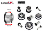 Titanium Steel Single Flare Plugs: Ear Piercing Tunnels with O-Ring