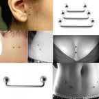Surgical Steel Staple Barbell: Surface Piercing Jewelry