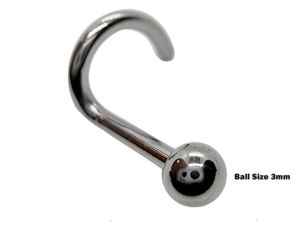 Titanium Nose Ring: Customizable 20g 18g 16g Nostril Screw