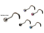 Titanium Nose Ring: Customizable 20g 18g 16g Nostril Screw